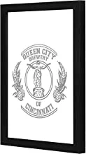Lowha Queen City Brewery Wall Art Wooden Frame Black Color 23X33Cm By Lowha