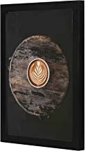 Lowha Coffee Latte Art Wall Art Wooden Frame Black Color 23X33Cm By Lowha