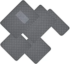 Diamond floor mattress leather 5 pieces Gray