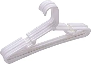 Kuber Industries Plastic 5 Pieces Baby Hanger Set For Wardrobe,Pack Of 5, White - Ctktc39138