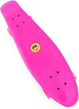 Funz Cruiser Retro Plastic Complete Skateboard For Boys And Girls, Non-Slip Skateboard Size 67X18 Cm, High Speed Bearings & Soft Pu Bushing Led Wheels, For Teens Adults Youths And Beginners, Pink