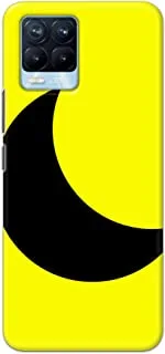 غطاء جراب مصمم بلمسة نهائية غير لامعة من Khaalis لهاتف Realme 8 -Moon Yellow Black