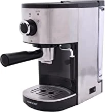 ALSAIF 1.2L 1470W Electric Coffee Maker Espresso, Cappuccino, and Latte 2 Cups in Same Time, Black E03430 2 Years warranty