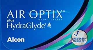 عدسات Air Optix HydraGlyde اللاصقة الشهرية ديوبتر (+0.50) - 6 عدسات