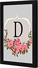 Lowha Lwhpwvp4B-198 D Letter Pink Roses Wall Art Wooden Frame Black Color 23X33Cm By Lowha
