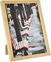 Lowha Chairs Covered In Snow Wall Art With Pan Wood Framed Ready To Hang For Home, Bed Room, Office Living Room Home Decor Hand Made Wooden Color 23 X 33Cm By Lowha