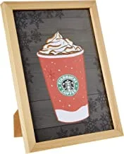 Lowha Starbucks Winter Wall Art With Pan Wood Framed Ready To Hang For Home, Bed Room, Office Living Room Home Decor Hand Made Wooden Color 23 X 33Cm By Lowha, Multicolor