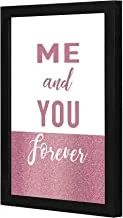 LOWHA LWHPWVP4B-398 Me and you forever pink Wall art wooden frame Black color 23x33cm By LOWHA