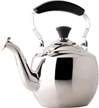 Al Saif Stainless Steel Arabic Tea Kettle Size: 4 Liter, Color: Silver