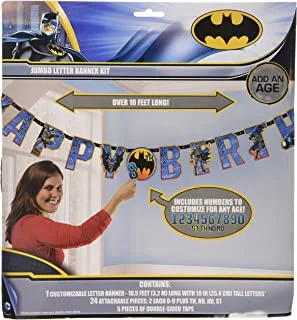 Amscan Batman Jumbo Add An Age Letter Banner - 121386, Multi Color
