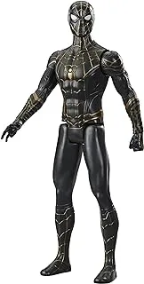 Marvel Spider Man Titan Hero Series 12 Inch Black And Gold Suit Spider Man Action Figure Toy, Inspired By Spider Man Movie, For Kids Ages 4 And Up, Multicolour, F2438