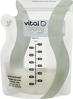 Vital Baby Nurture Easy Pour Breast Milk Storage Bags, 30 Pieces