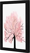 LOWHA Pink white tree Wall art wooden frame Black color 23x33cm By LOWHA