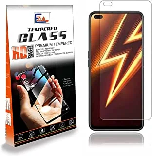 Ezuk Premium Tempered Glass Screen Protector for Realme 6 Pro [Easy Installation, 9H Scratch Resistance, Anti Bubble] (Transparent)
