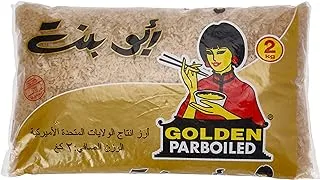 Abubint Chopstick Golden Parboiled Rice, 2Kg - Pack of 1