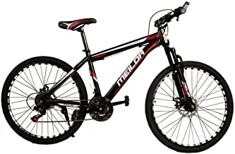 ALSafi-EST Adult bike,21 speed, Wheel Size 26 INCH, with front fork assist,Disc Brake,Reflective Wheel - Black/red