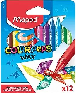 Maped Crayons Colour&Rsquo;Peps Wax, 12 Pieces, M861011