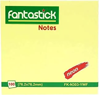 فانتاستيك - أوراق ملاحظات لاصقة (3 × 3) أصفر FK-N305-YWF - 12 قطعة