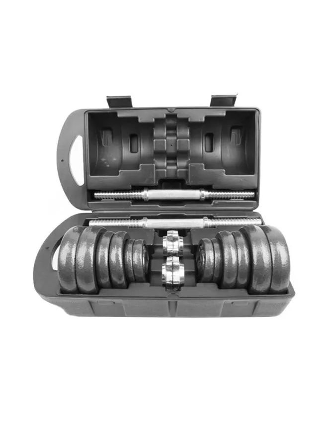 FITNESS LINE Painted Dumbbells Set With Case 15Kgs