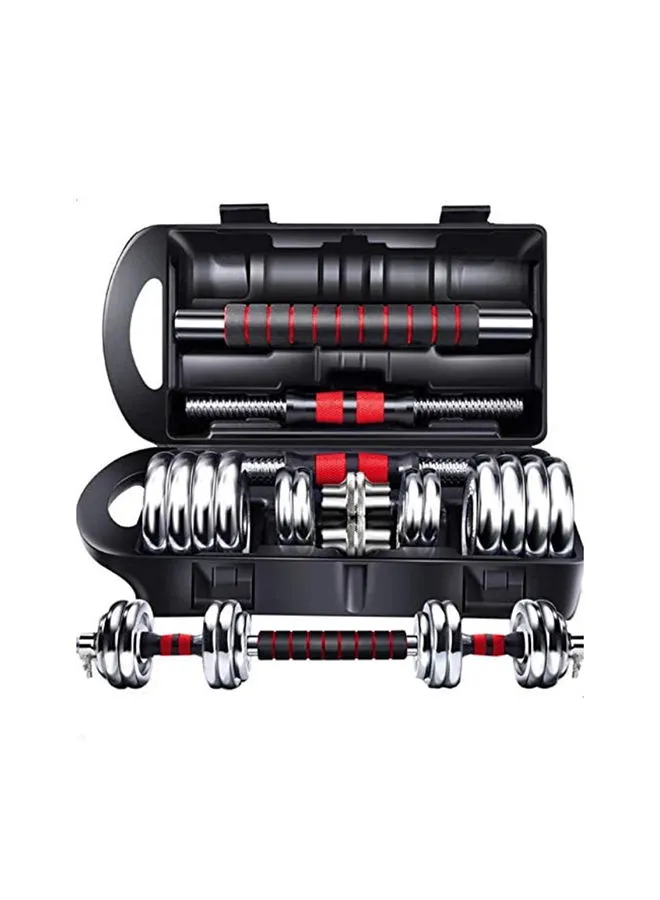 Bodycare Adjustable Electroplating Dumbbell With Connecting Rod 15Kgs Set