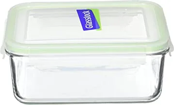 Clean & Fresh Glasslock RP518 حاوية تخزين طعام زجاجية مستطيلة سعة 37 أونصة