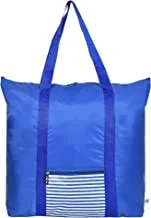 Fun Homes Water Resistant Storage Bag, Folding Organizer Bag, College Carrying Bag for Bedding Comforters, Blanket, Clothes With Bag Cover (Blue)