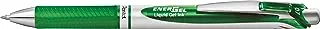 Pentel EnerGel BL77-D قلم حبر جل دوار مع آلية الضغط على الزر 0.35 مم - أخضر (عبوة من 12)
