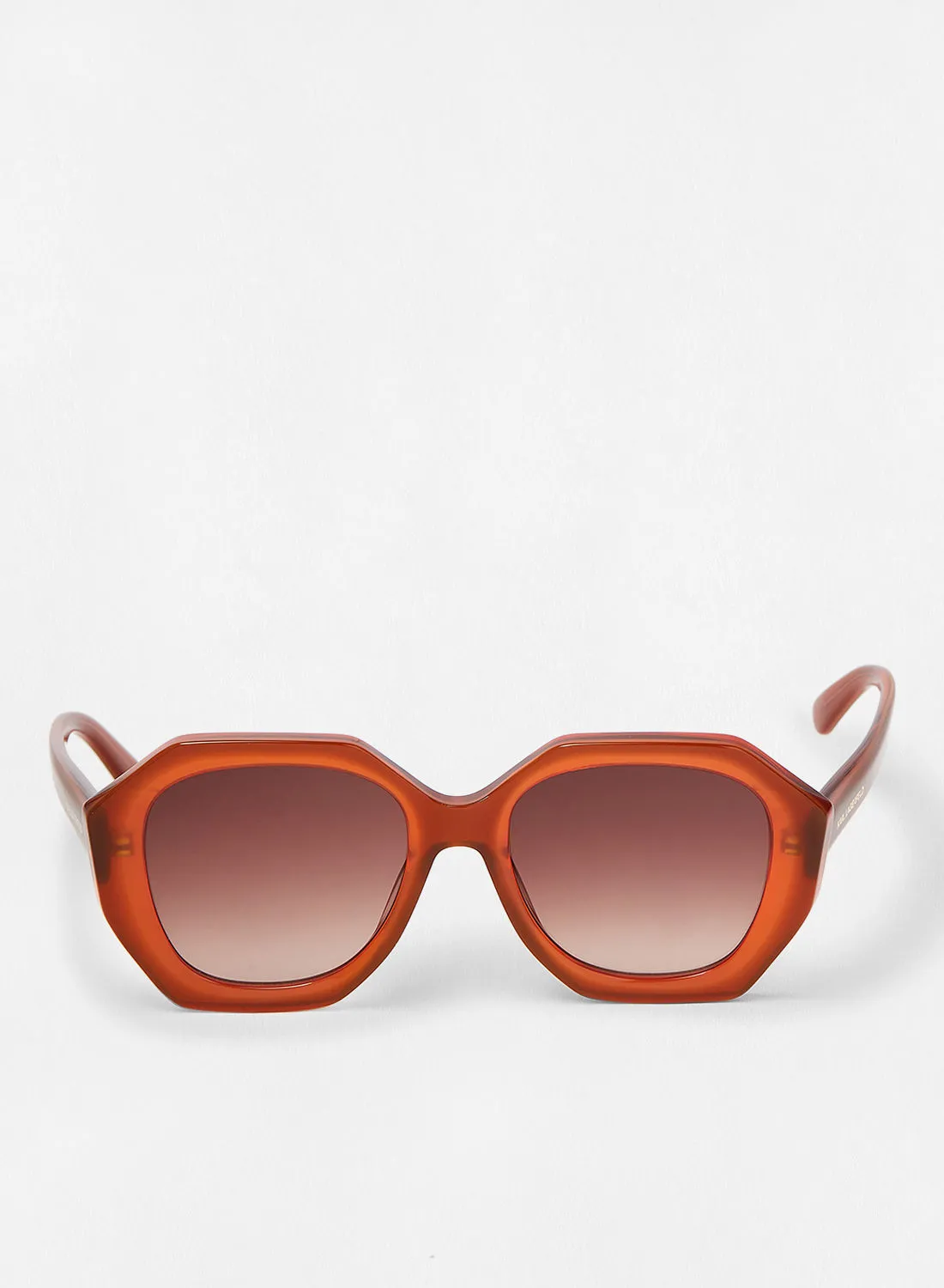 Karl Lagerfeld Women's UV Protection Hexagon Sunglasses - Lens Size: 52 mm