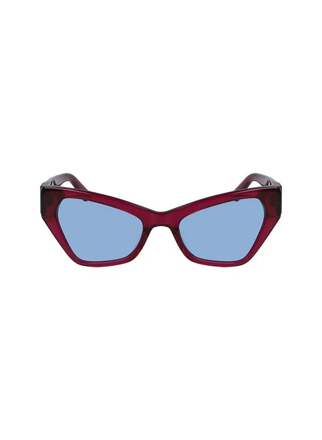 Karl Lagerfeld Women's Full Rim ZYL Modified Rectangle  Sunglasses KL6010S-611-5319