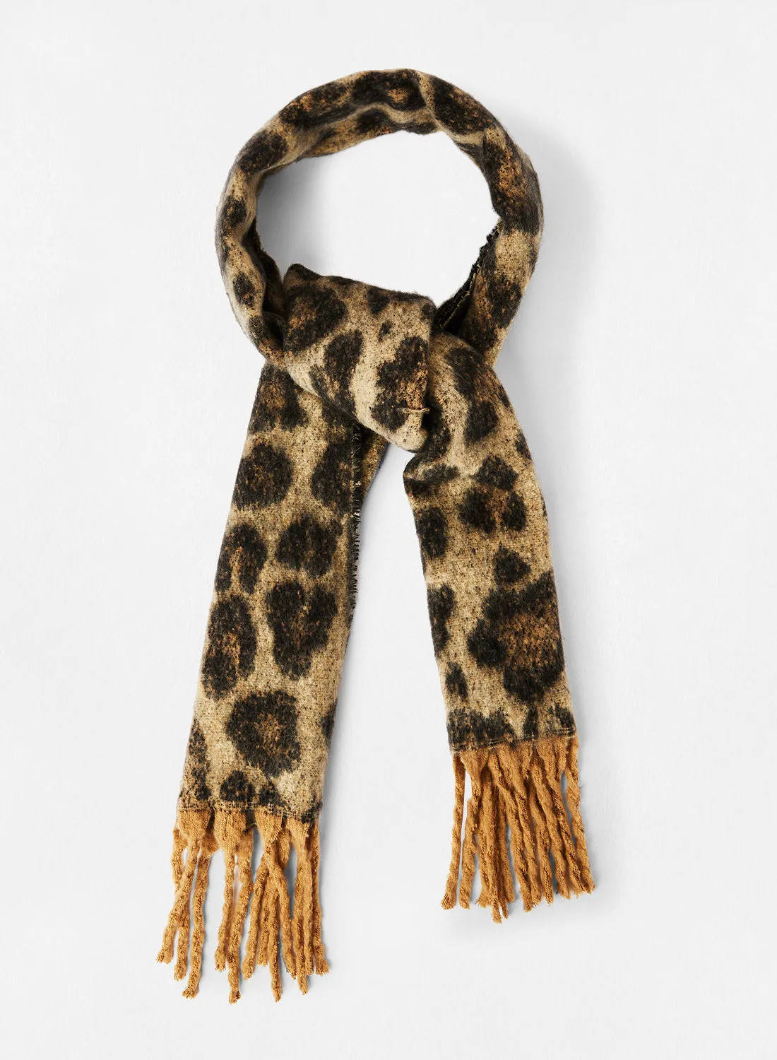 ONLY Animal Print Scarf Brown