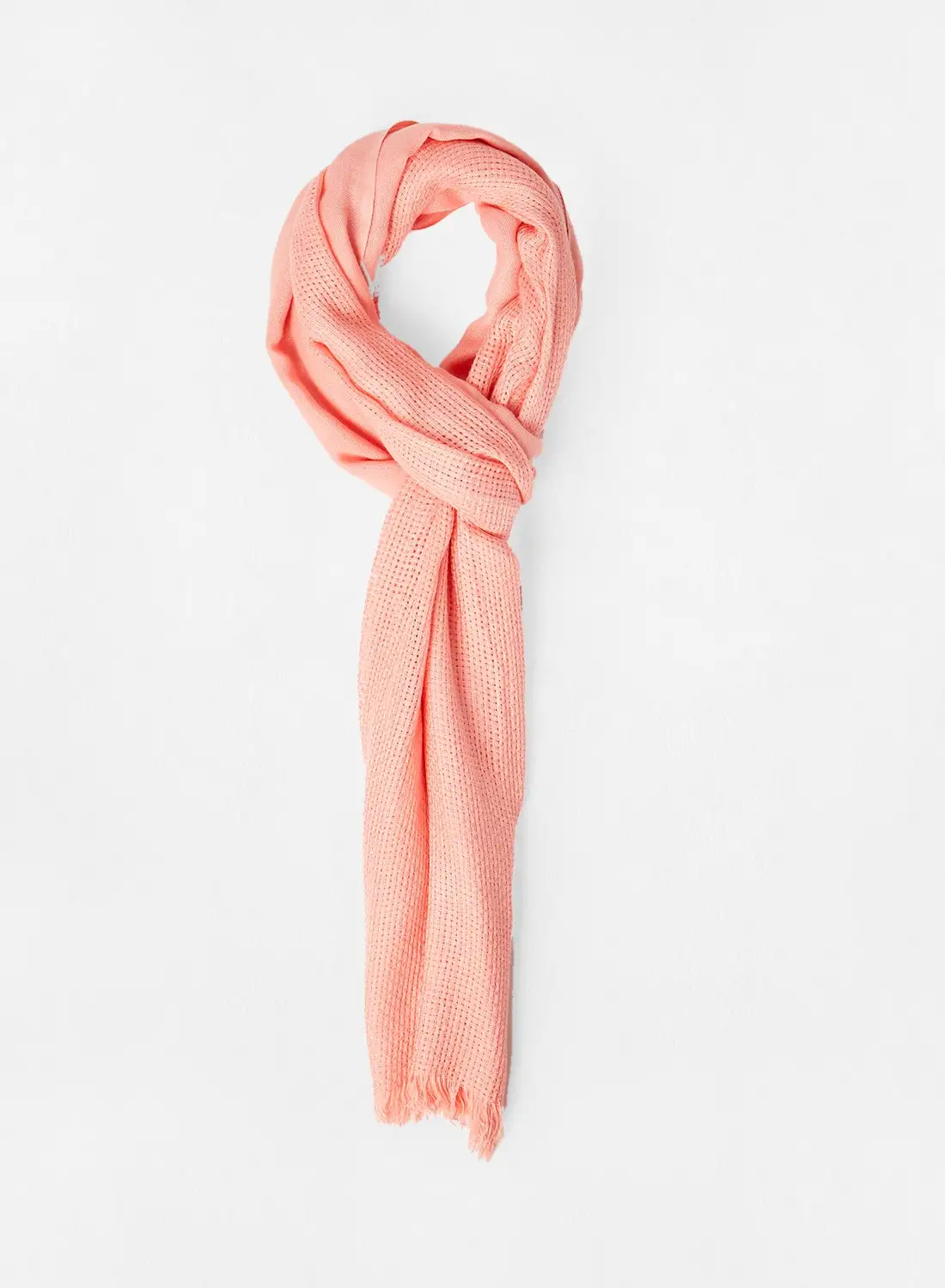 Aila Dobby Scarf Peach