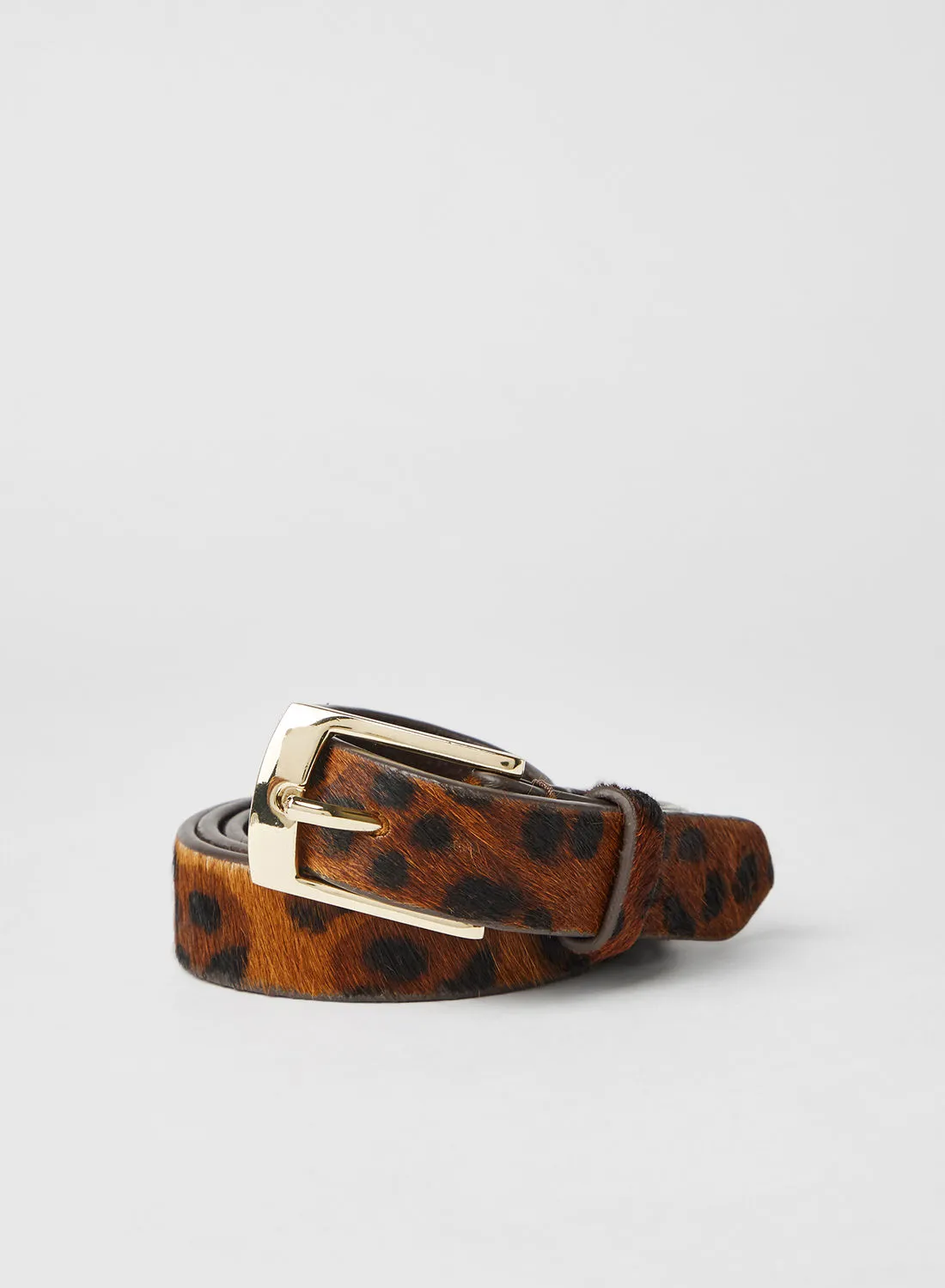 PIECES Pcnaina Leather Jeans Belt in Brown Cognac