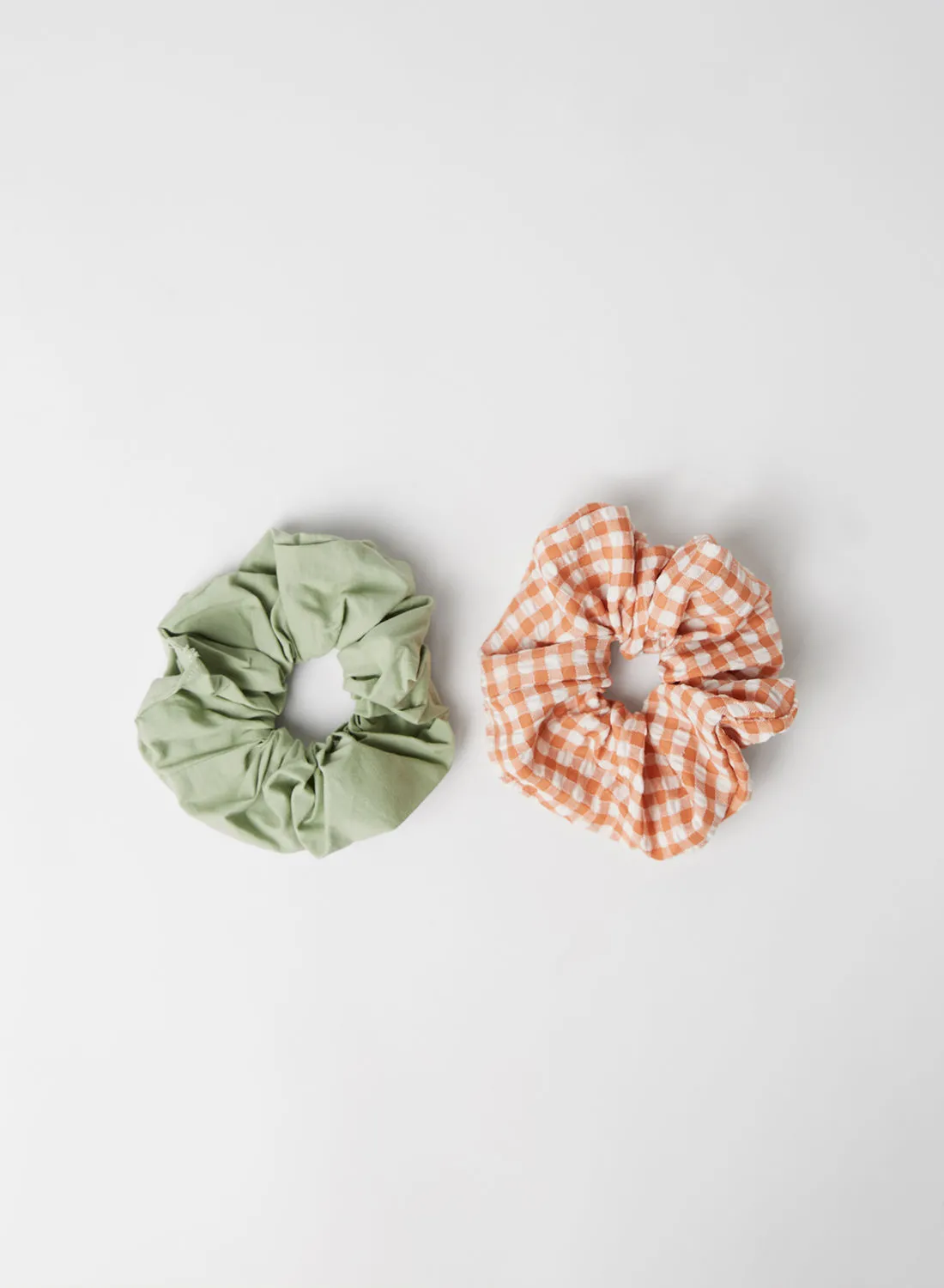 MANGO Textured Scrunchies (Pack of 2) Multicolour