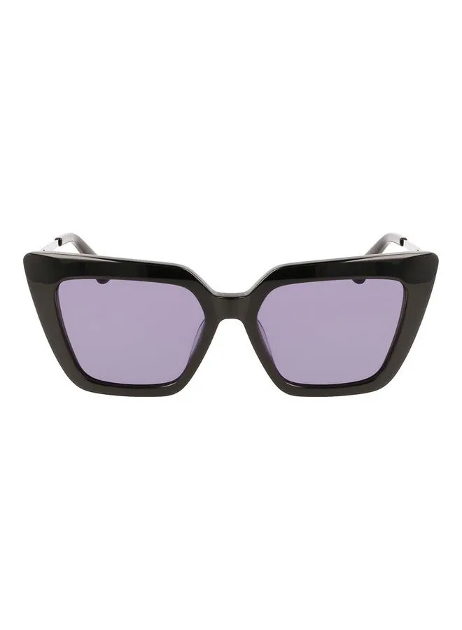 CALVIN KLEIN Women's Full Rim Acetate Square Sunglasses CK22516S 5417 (001) Black