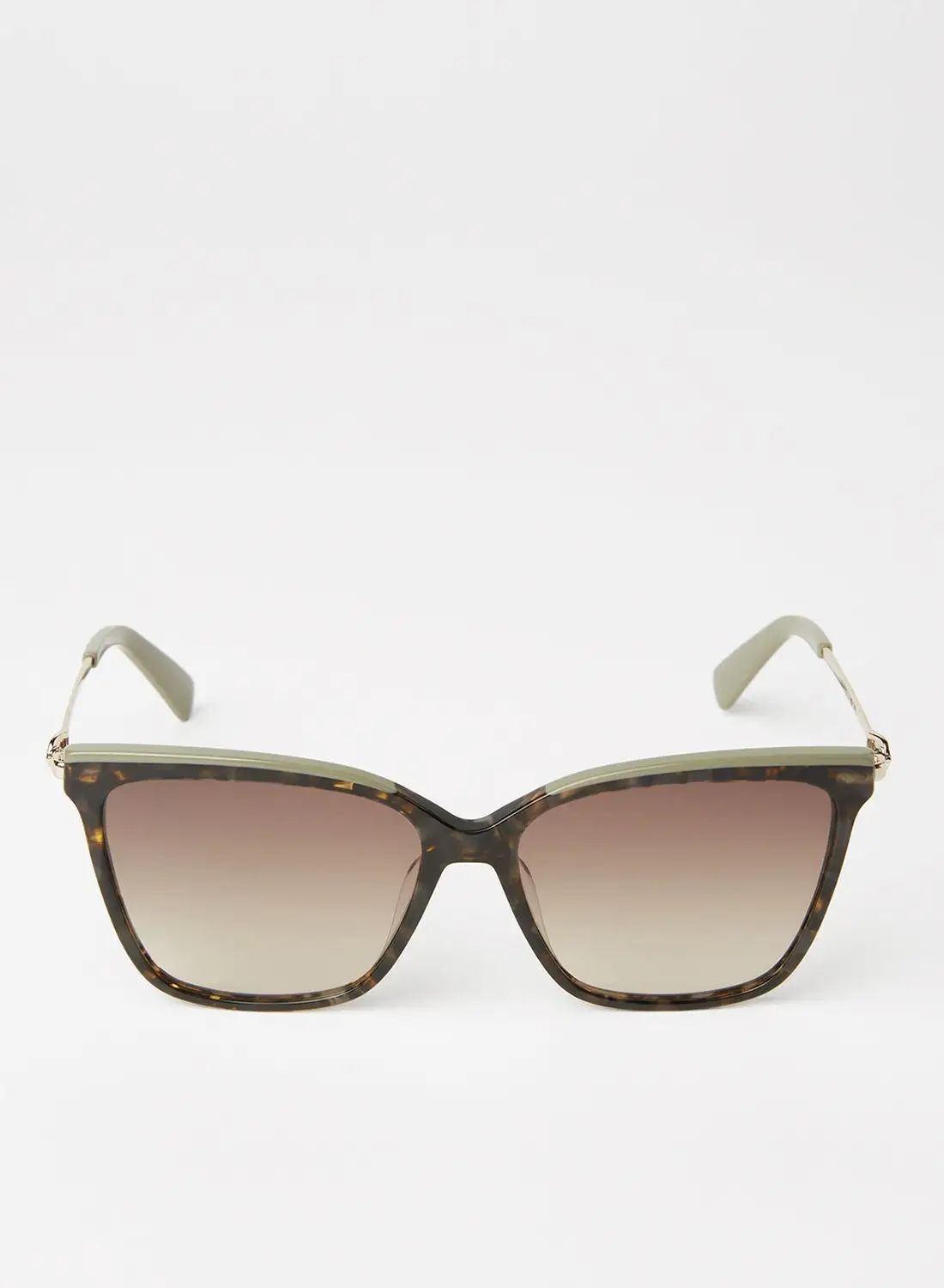 نظارة شمسية نسائية مستطيلة من Longchamp - مقاس العدسة: 56 مم