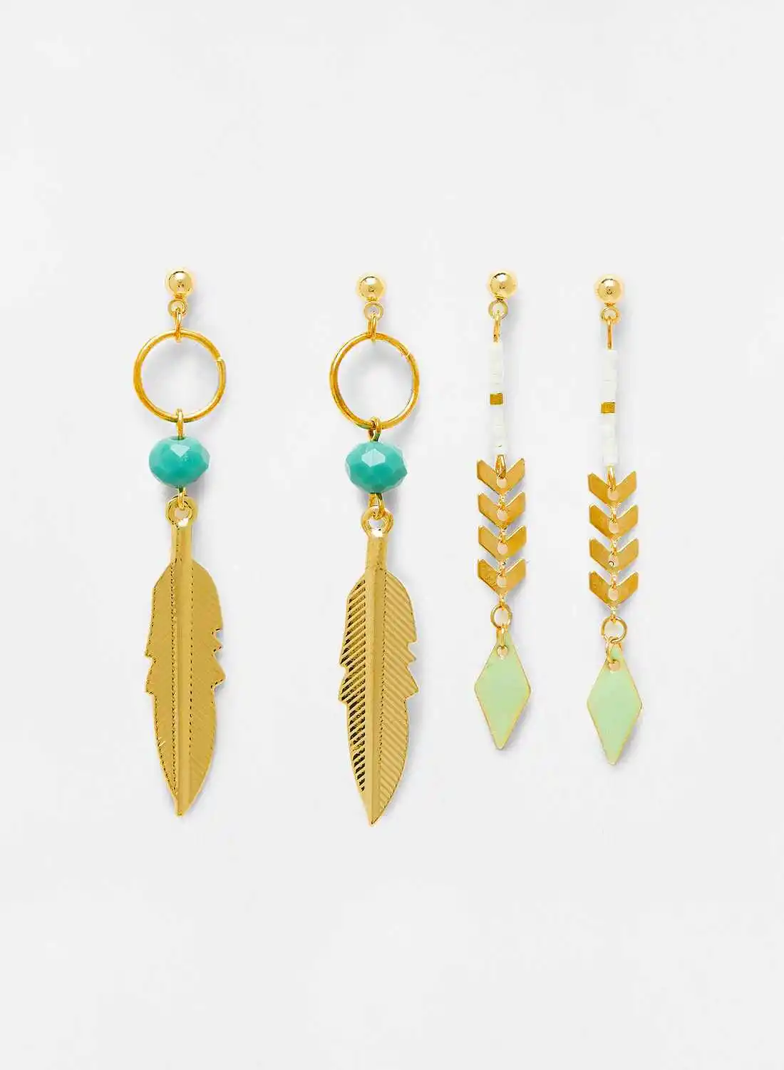 ONLY Feather Dangle Earrings (Set of 2)