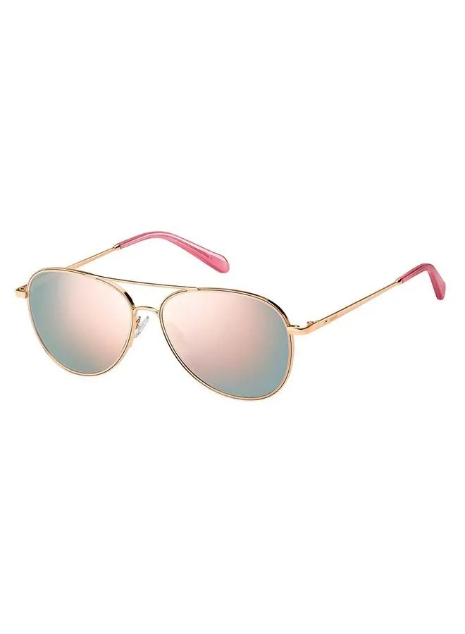 FOSSIL Women's Aviator Frame Sunglasses - Lens Size: 57 mm
