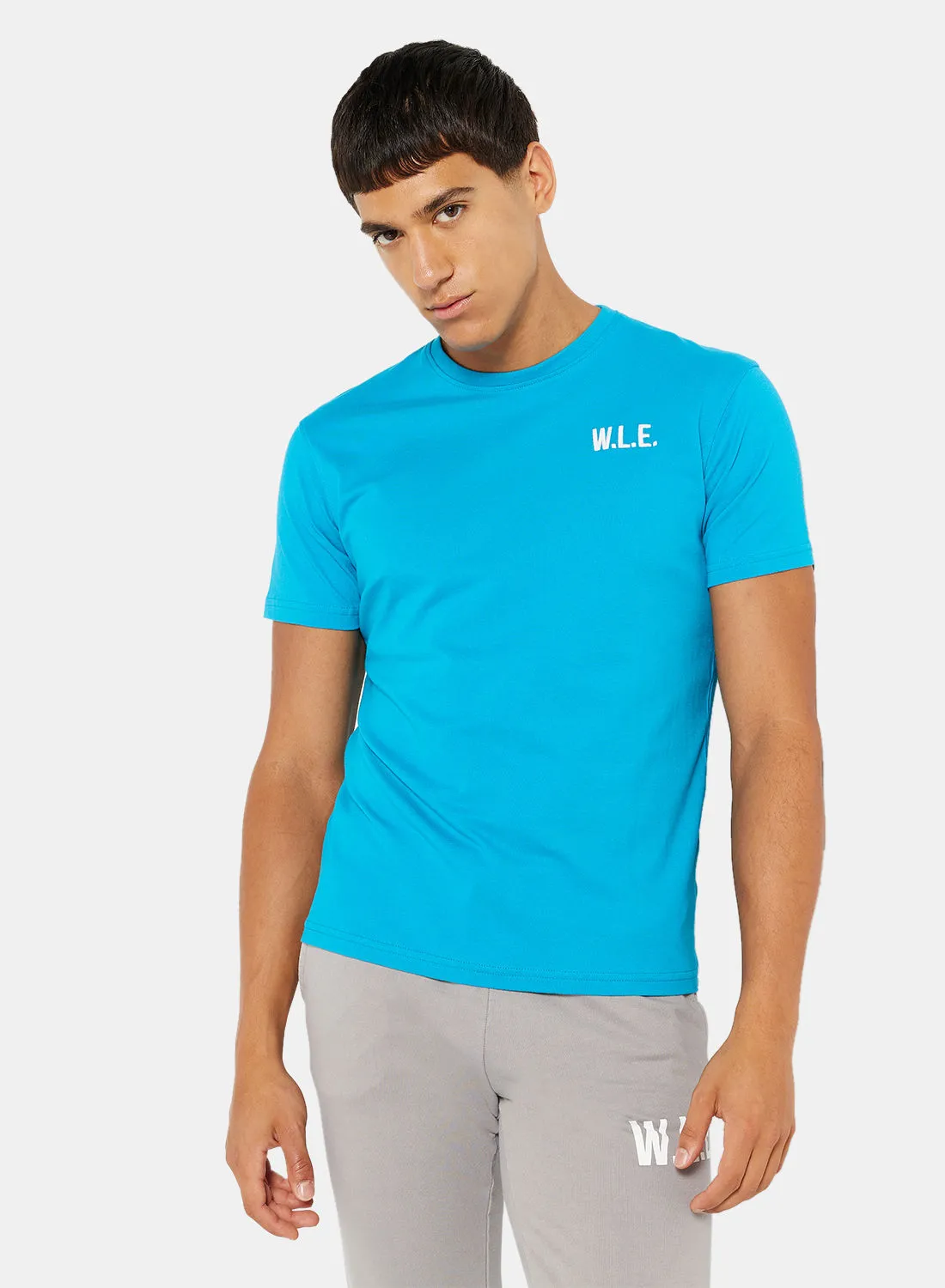 Sivvi x D'Atelier Eco-Friendly Logo Essential Crew T-Shirt Blue