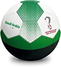 كأس العالم لكرة القدم قطر 2022 ™ مجموعة كرة القدم السعودية 32 لوحة - مقاس 5 أبيض وأسود