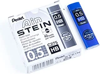 Pentel ain stein leads 0.5mm hb tubes 40 (pack of 12)