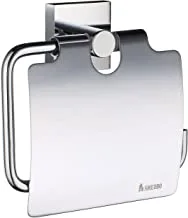 Smedbo RK3414 Toilet Roll Holder with Lid, Polished Chrome
