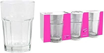 Lav-Rayandirect Set Of 3 Clear American Style Highbal Glass Juice 350Ml (Ar67)