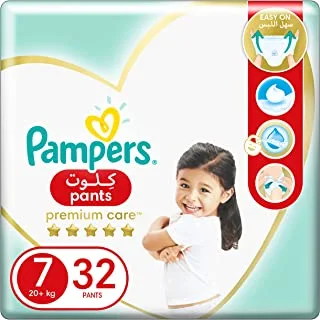 Pampers Premium Care, Size 7, 20+ kg, 32 Diapers Pants