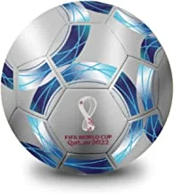 كأس العالم FIFA قطر ٢٠٢٢ ™ - مجموعة كرة القدم فيفا (أبيض وأزرق وفضي) 1001175S - حجم 5