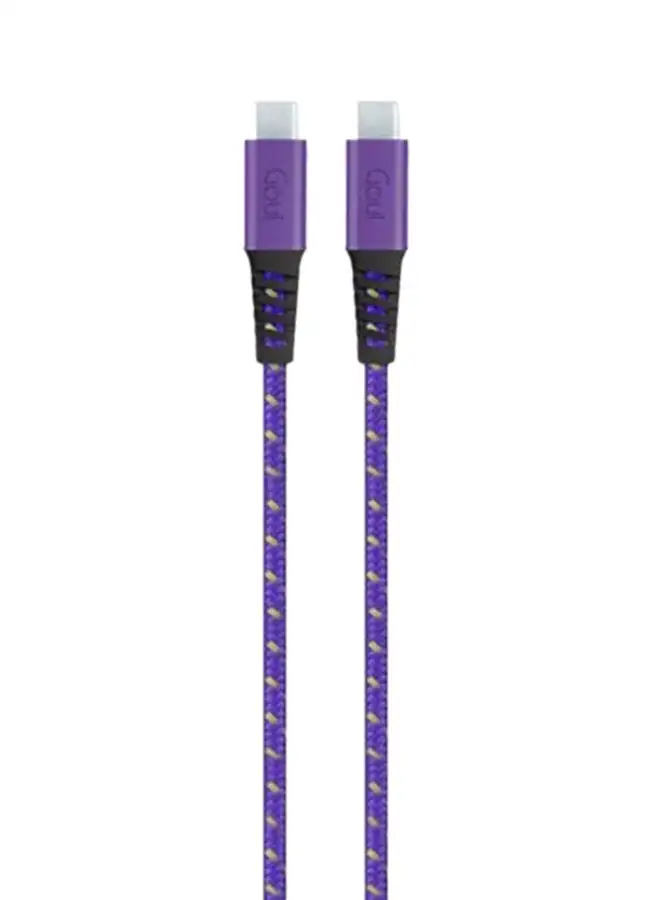 Goui Type C To Type C Charging Cable Purple/Yellow