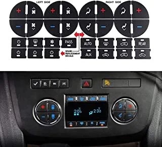 WASTOREEL AC Dash Button Decal Stickers Fit for Chevrolet GMC Tahoe Yukon Acadia Sierra 2007-2015, 2pcs