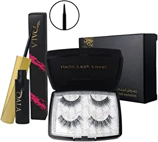 Oala Lash, Mink Eyelashes Two Different Pairs in 1 Pack (Eva)