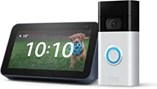 Echo Show 5 (2nd Gen) - Blue bundle with Ring Video Doorbell (2nd Gen)