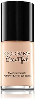 Color Me Beautiful Professional Moisture Complex Advanced Aloe Liquid Foundation 30ml | Sheer toMedium Coverage| Satin Semi Matte Finish | Naturale