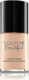 Color Me Beautiful Professional Moisture Complex Advanced Aloe Liquid Foundation 30ml | Sheer toMedium Coverage| Satin Semi Matte Finish | Cool Beige